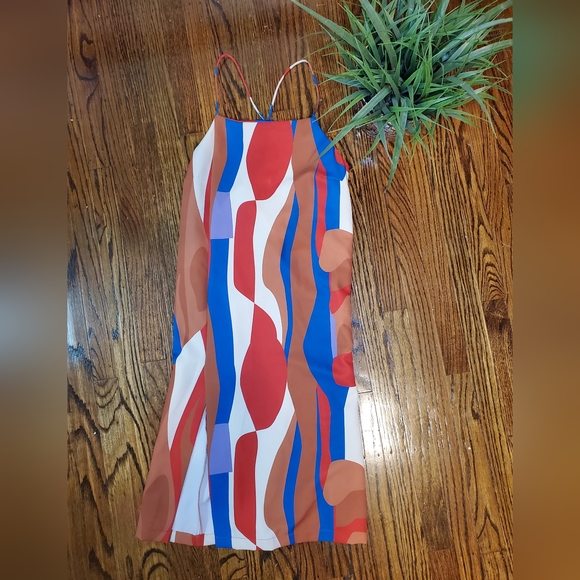 Hosjberg Greta Adele Slip Dress New Anthropologie Retro Mod 70's Pucci S… - Picture 8 of 15